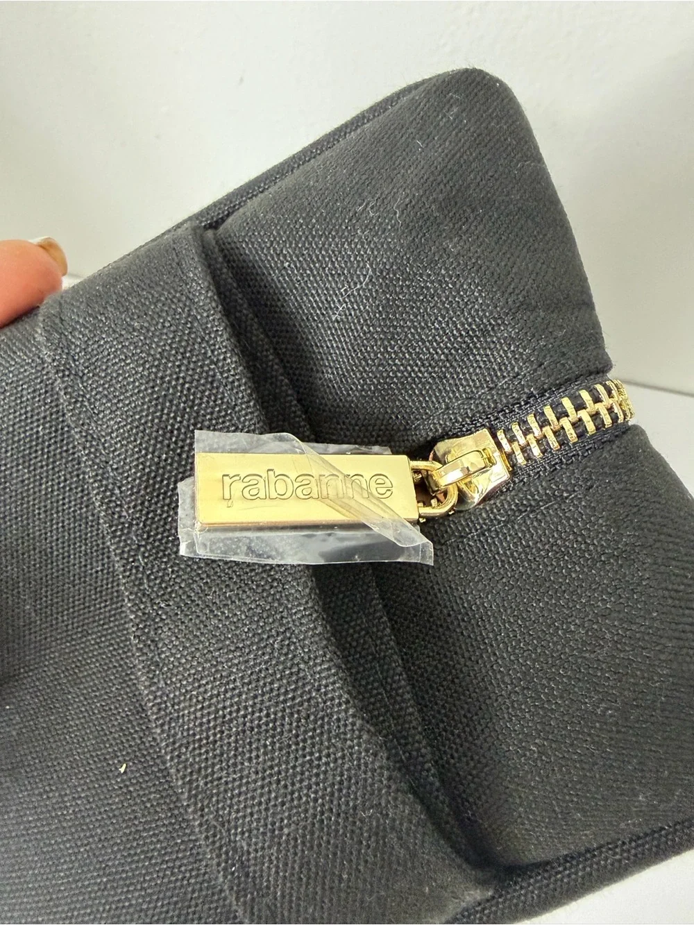 Rabanne Black Dopp kit Travel Toiletry/Makeup Bag